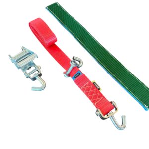 JUMBO heavy duty 3-punts autotransport spanband met ratel – draaibare haken – 3 m – 50 mm – met griphoes
